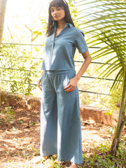 Seersucker Oversized Pants