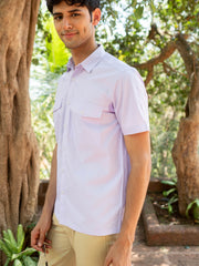 Egyptian Cotton Double Pocket Shirt | Short Sleeve
