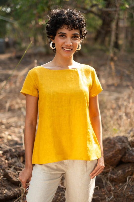 The Linen Boat Neck Top | Creatures of Habit
