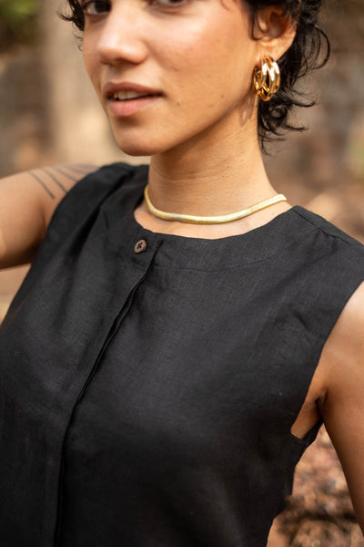 The Linen Sleeveless Shirt | Creatures of Habit