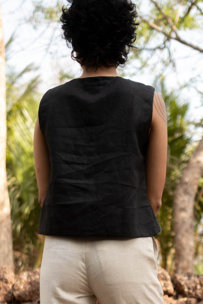 The Linen Sleeveless Shirt | Creatures of Habit