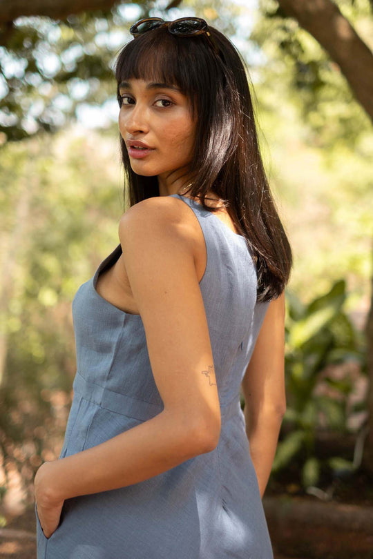 The Linen Cutaway Maxi Dress | Creatures of Habit
