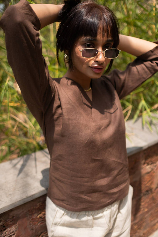 The Linen V Neck Top | Creatures of Habit