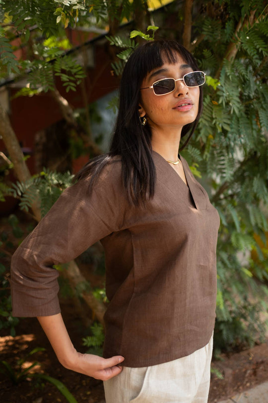 The Linen V Neck Top | Creatures of Habit