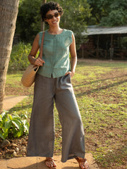 Linen Sleeveless Shirt