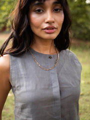 Linen Sleeveless Shirt
