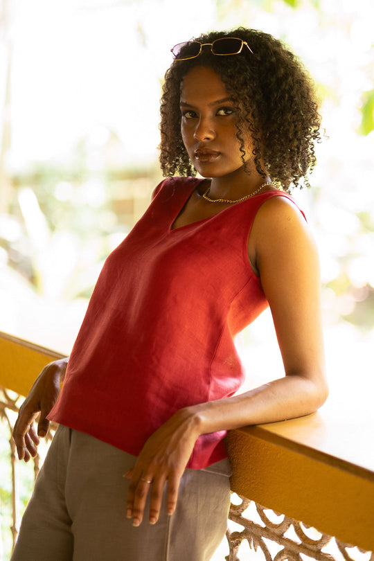The Linen V Neck Tank | Creatures of Habit