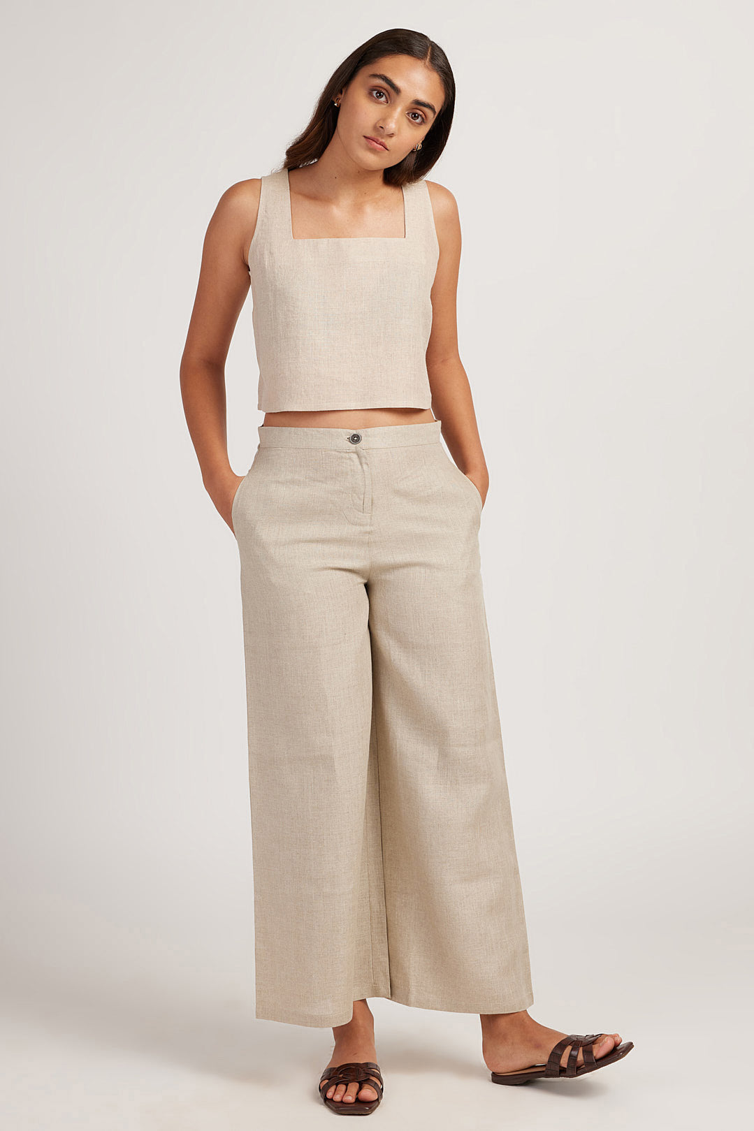 Linen Wide Leg Pant main image 1