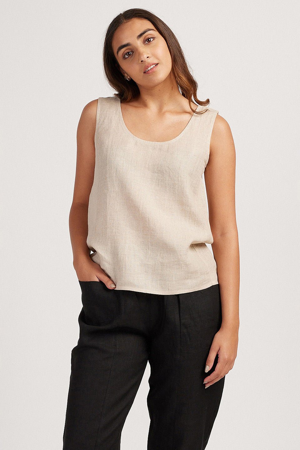 The Linen Round Neck Tank | Creatures of Habit