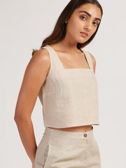 Linen Crop Tank