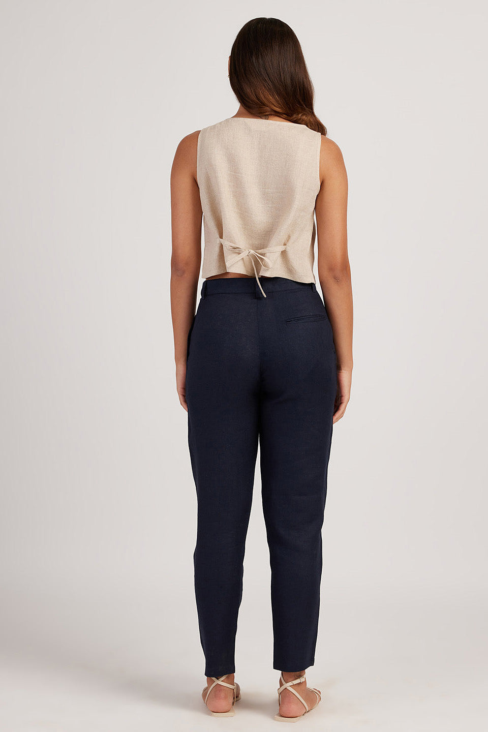 Trousers for Women - The Linen Pleated Trousers for Women Indigo | Creatures of Habit