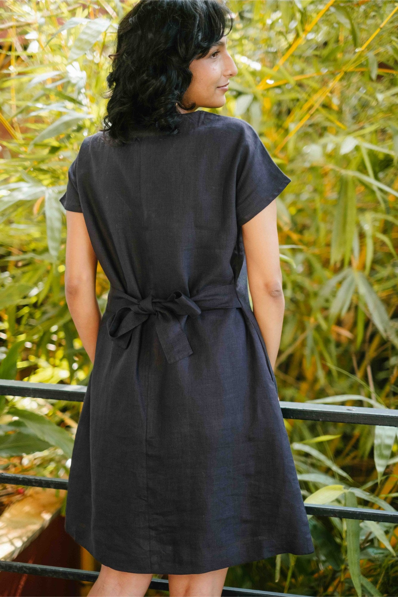 The Linen V Neck Shift Dress | Creatures of Habit
