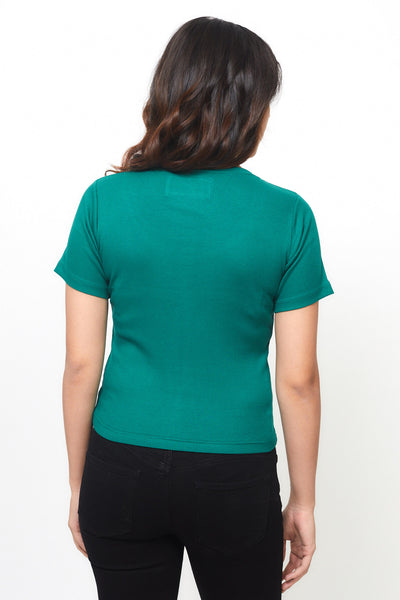 T shirts for Women | The Rib Scoop Women T shirt Marine Green