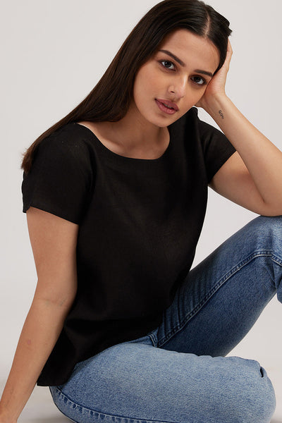 The Linen Boat Neck Top | Creatures of Habit