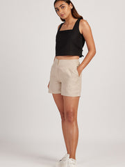 Linen Crop Tank