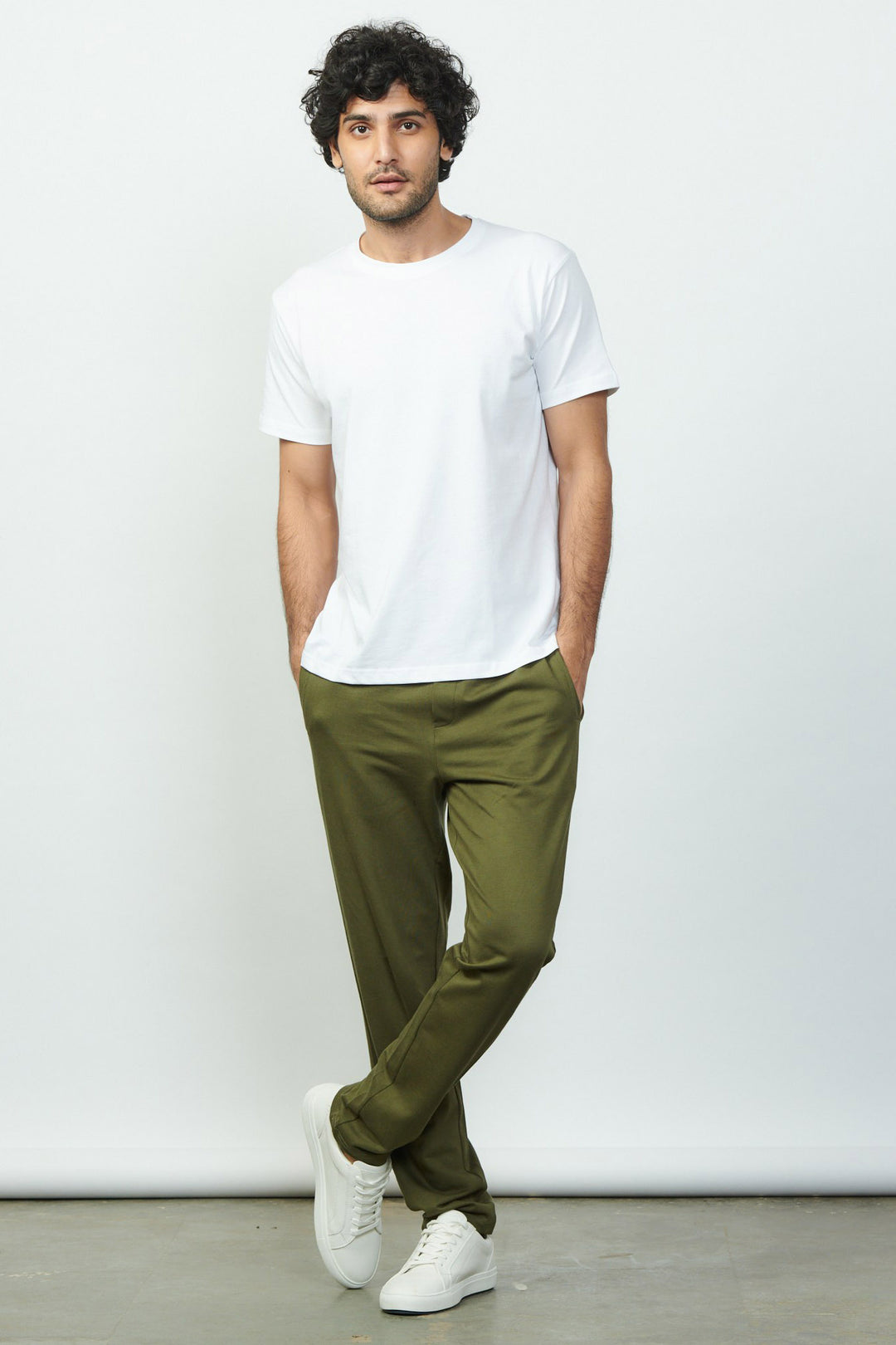 Men's Pants Pima French Terry Pants Military Green