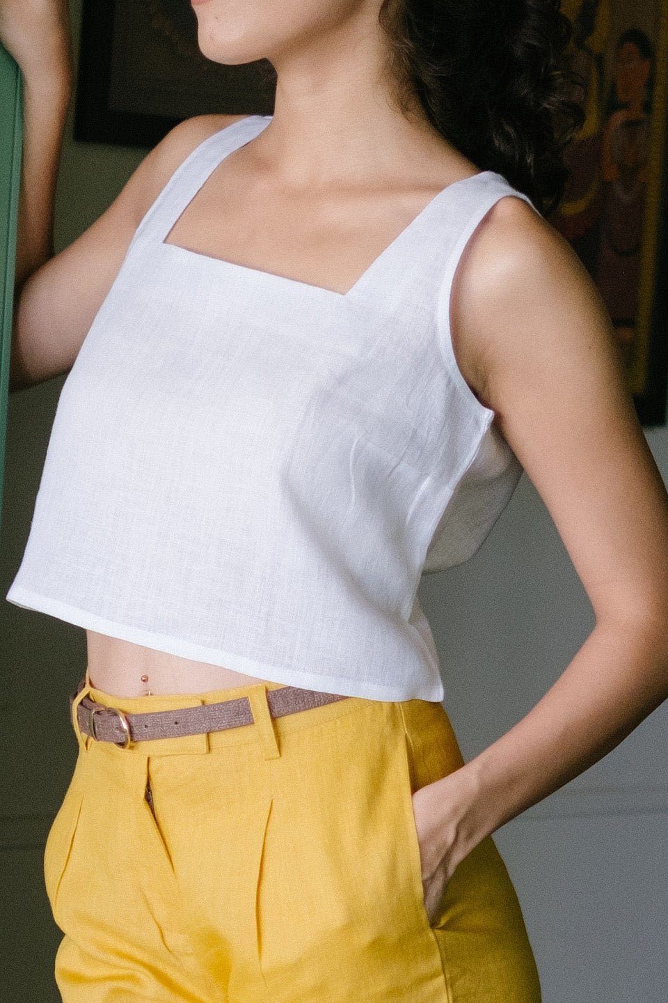 The Linen Crop Tank | Creatures of Habit