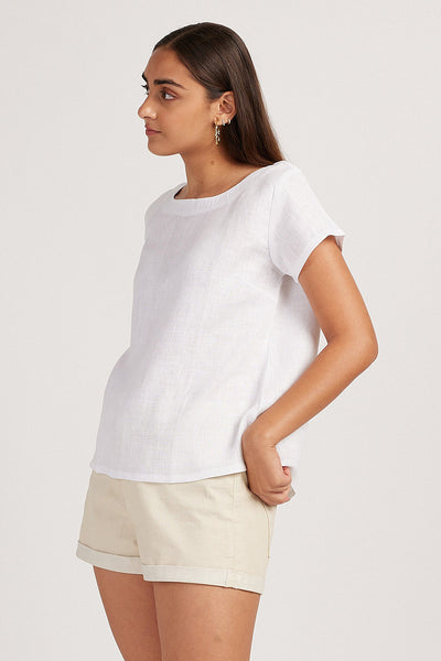 The Linen Boat Neck Top | Creatures of Habit