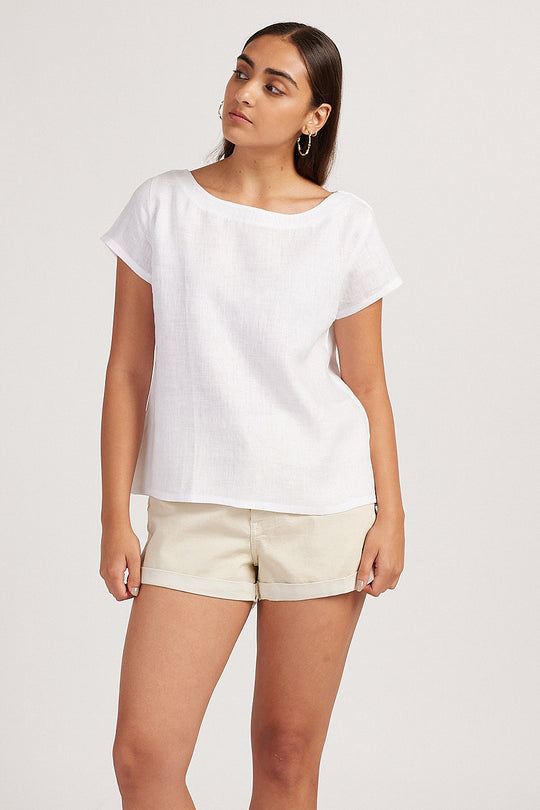 The Linen Boat Neck Top | Creatures of Habit