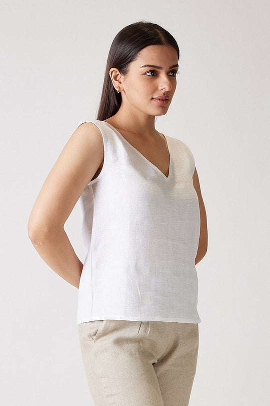 The Linen V Neck Tank | Creatures of Habit