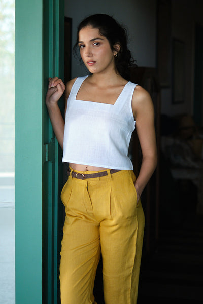 The Linen Crop Tank | Creatures of Habit
