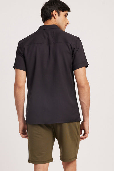  The Tencel Notched Shirt Pirate Black  | Mens Shirts   |  Creatures of Habit
