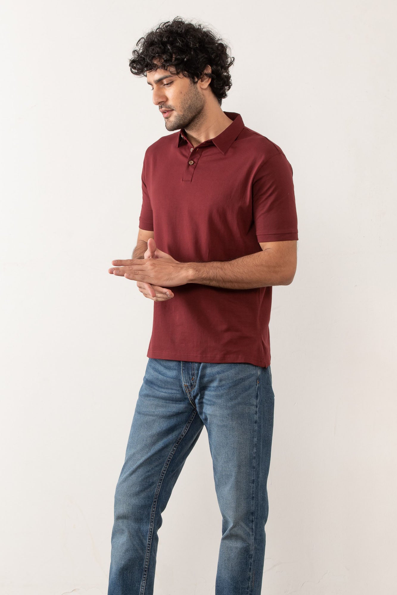 The Pima Jersey Polo Port Red | Mens Polos | Creatures of Habit