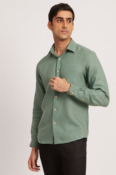 Linen Shirt Sage Green | Mens Shirt | Creatures of Habit