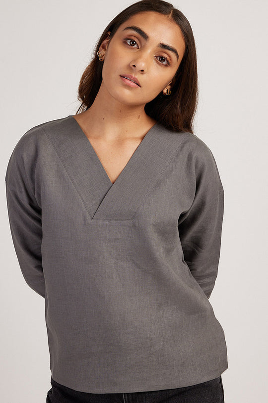 The Linen V Neck Top | Creatures of Habit