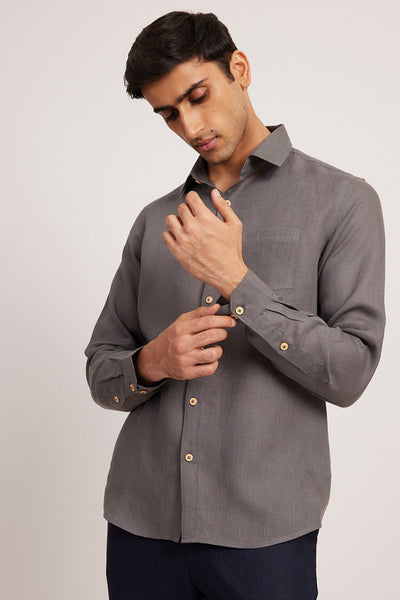 Linen Shirt Slate Grey | Mens Shirt | Creatures of Habit