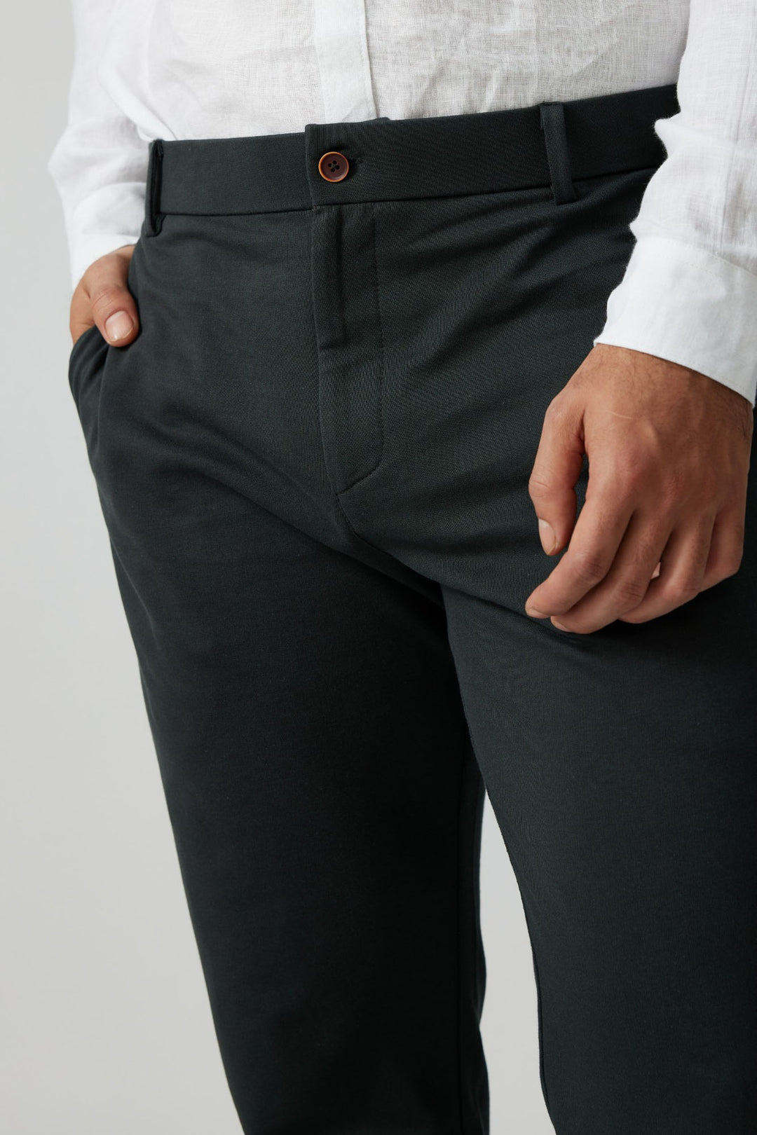 Mens Trouser | Pima French Terry Trousers Stone Grey