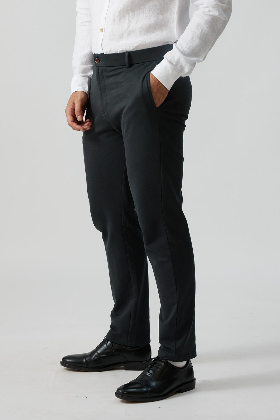 Mens Trouser | Pima French Terry Trousers Stone Grey