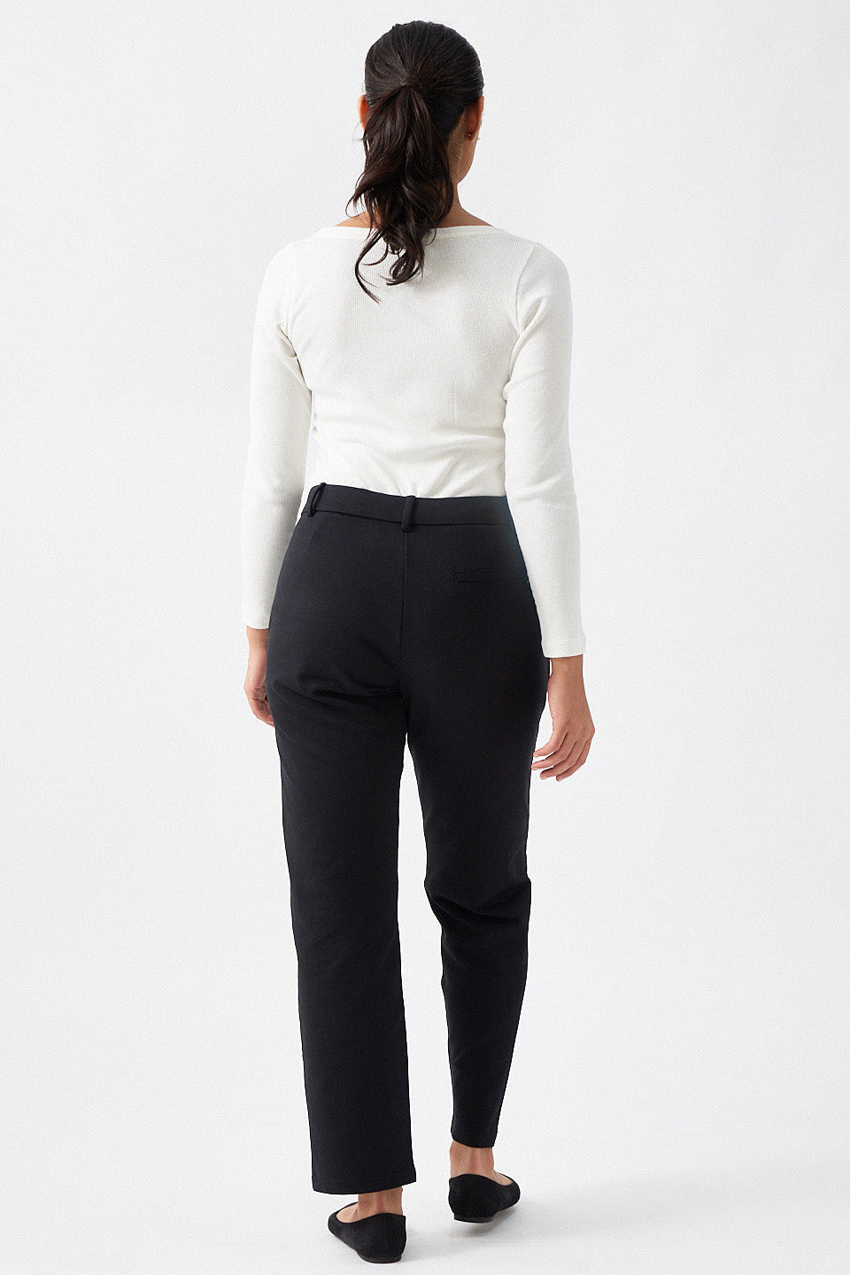 Pima French Terry Trousers for Women Carbon Black