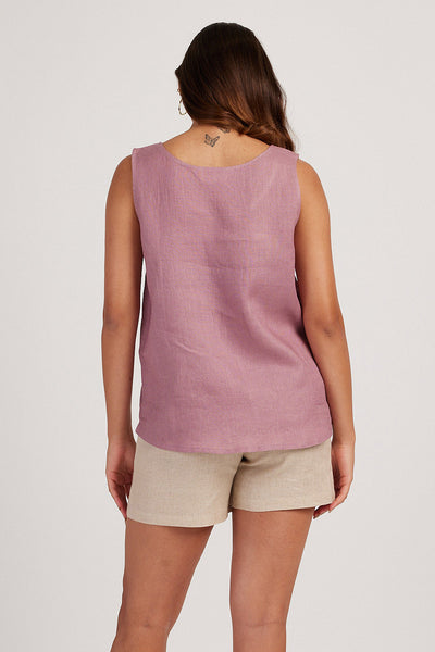 The Linen Round Neck Tank | Creatures of Habit