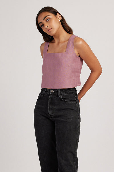 The Linen Crop Tank | Creatures of Habit