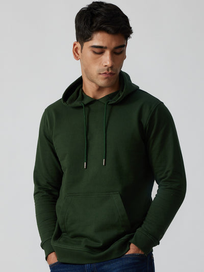 The Brushed Terry Hoodie Forest Green | Mens Sweatshirts | Creatures of Habit