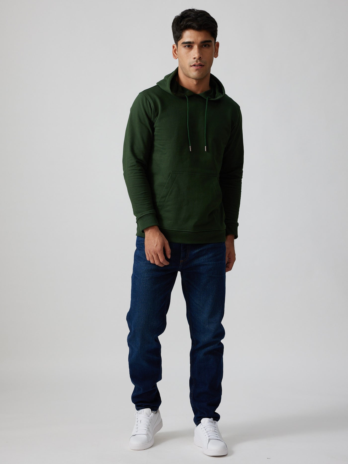The Brushed Terry Hoodie Forest Green | Mens Sweatshirts | Creatures of Habit