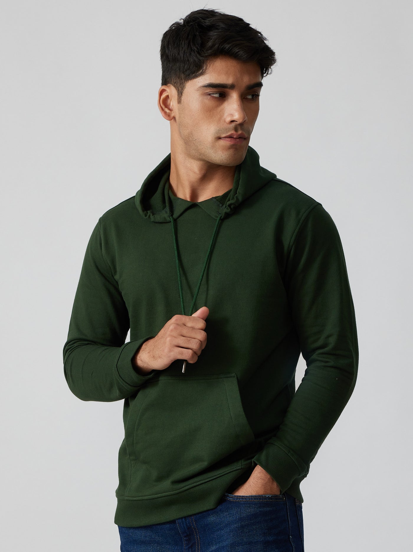 The Brushed Terry Hoodie Forest Green | Mens Sweatshirts | Creatures of Habit