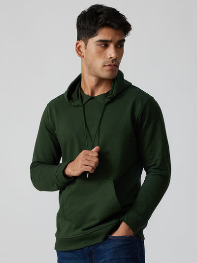 The Brushed Terry Hoodie Forest Green | Mens Sweatshirts | Creatures of Habit