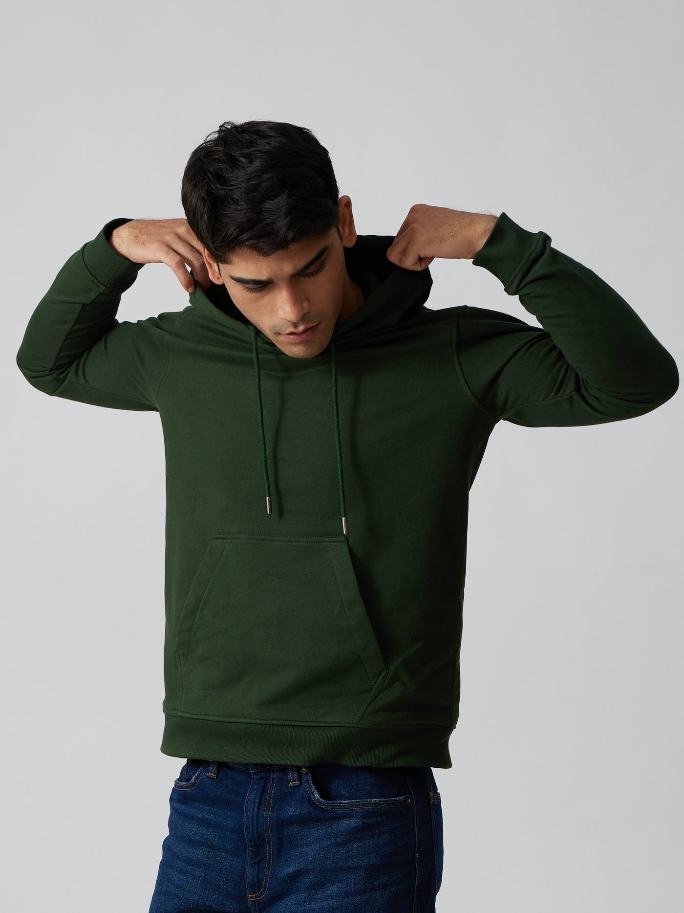 The Brushed Terry Hoodie Forest Green | Mens Sweatshirts | Creatures of Habit