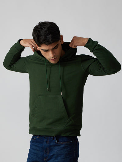 The Brushed Terry Hoodie Forest Green | Mens Sweatshirts | Creatures of Habit