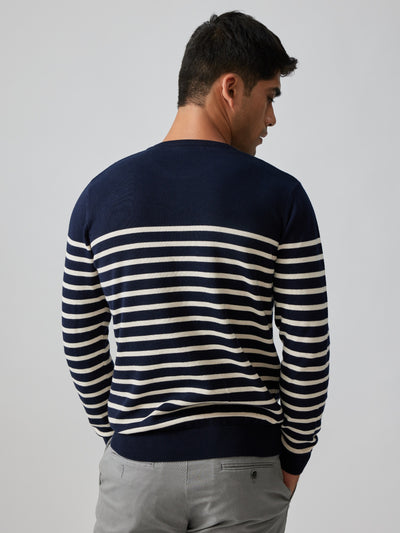 The Breton Stripe Pullover Nautical Blue | Mens Pullovers | Creatures of Habit